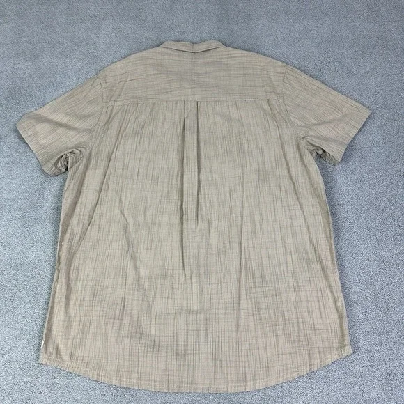 Toad & Co Shirt Mens L Beige Smythy 100% Organic Cotton Button Up Minimal Casual - Picture 6 of 9